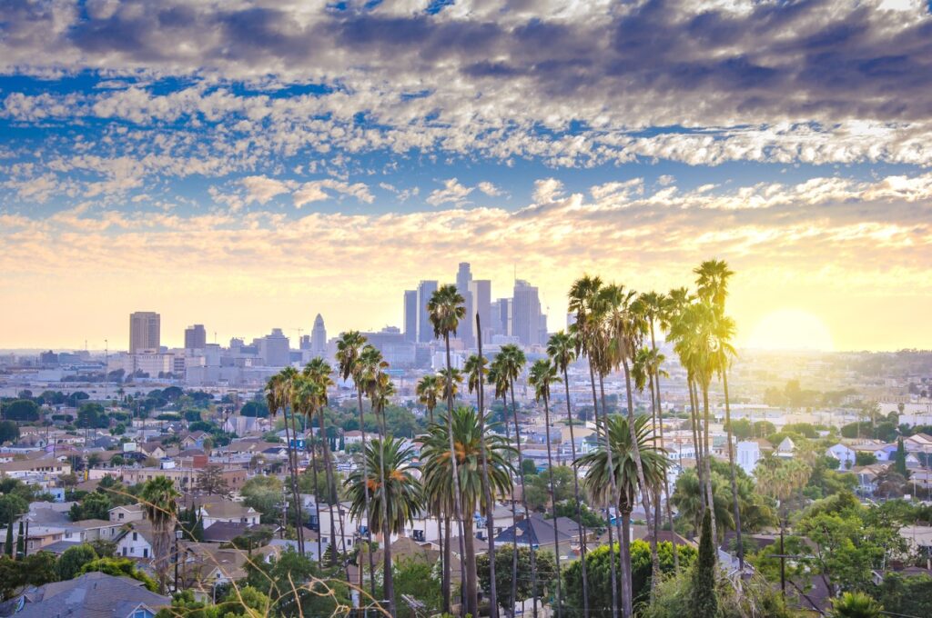 view of downtown LA