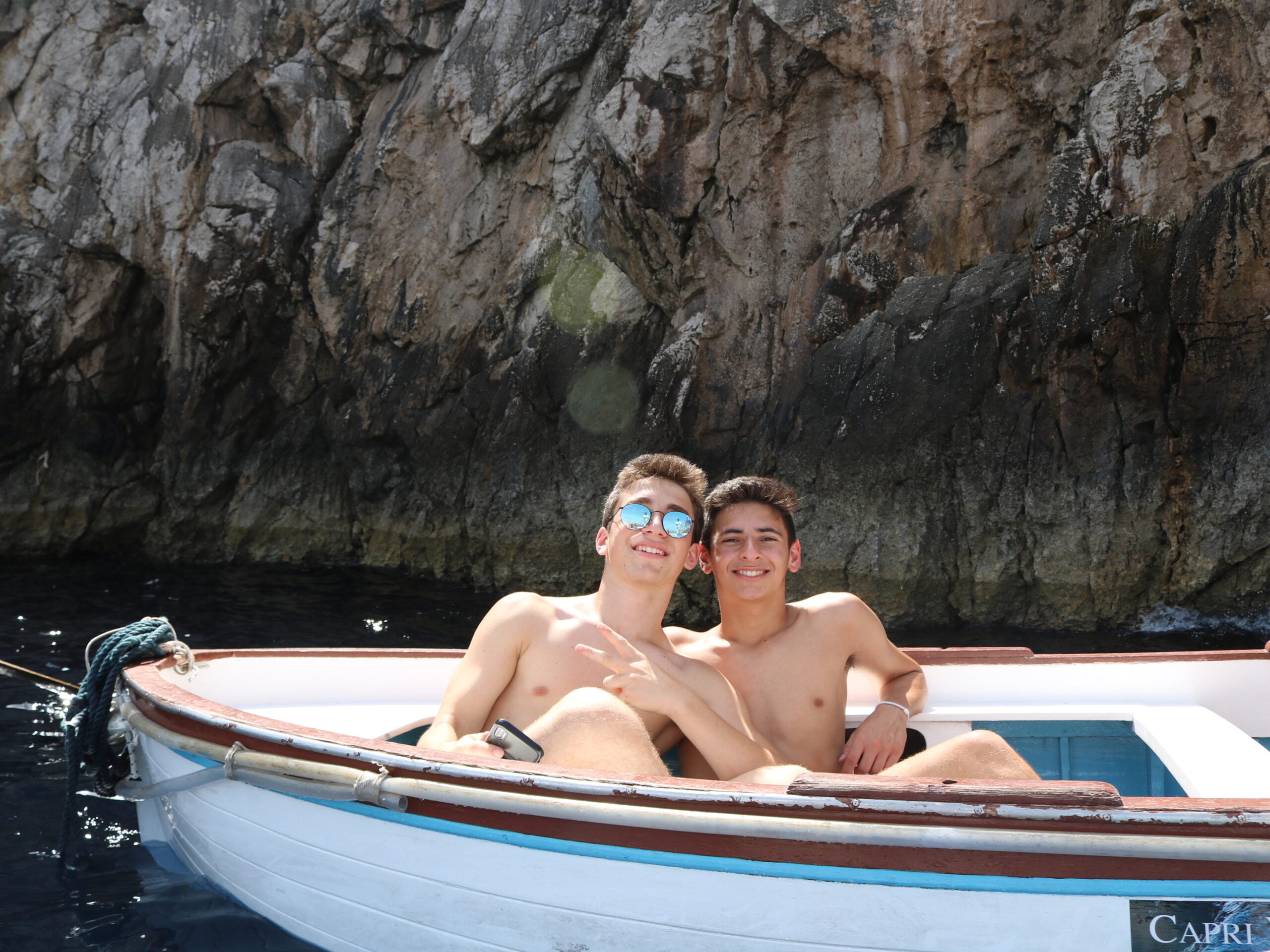 Boys in Capri Amalfi Coast Italy