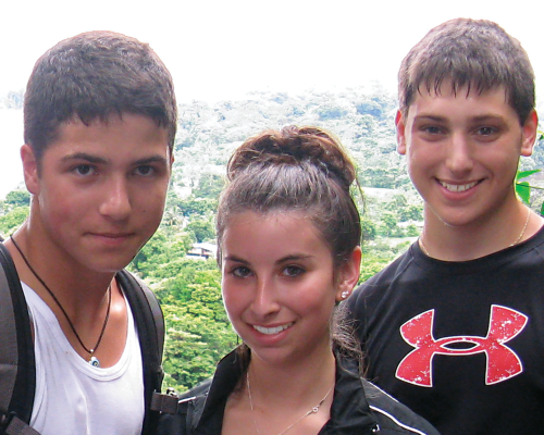 students at the beach in costa rica