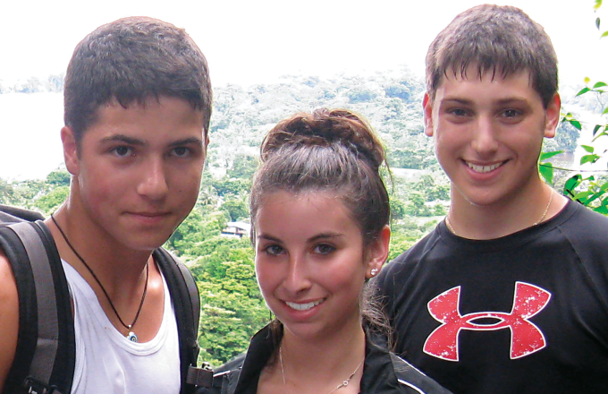 students at the beach in costa rica
