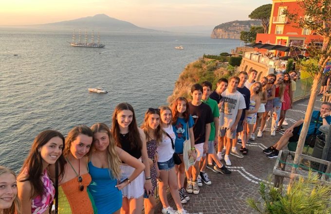 Students in Sorrento Italy