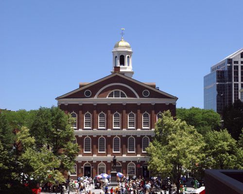 Faneuil Hall from Boston City Hall