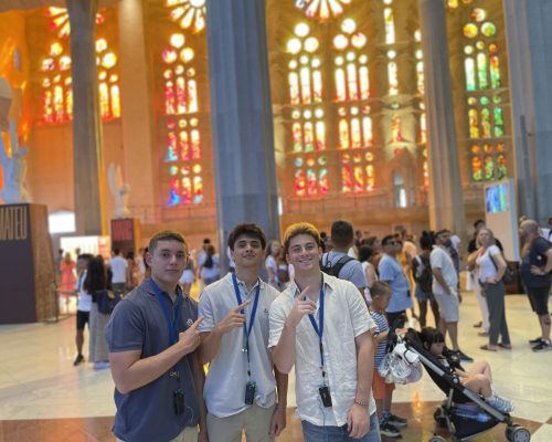 Boys at Sagrada Familia