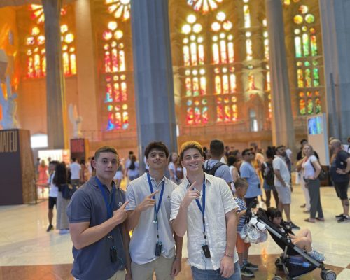 Boys at Sagrada Familia