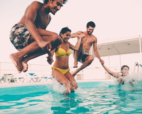 ACA teens in pool