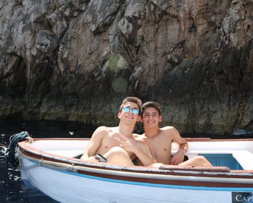 Boys in Capri Amalfi Coast Italy