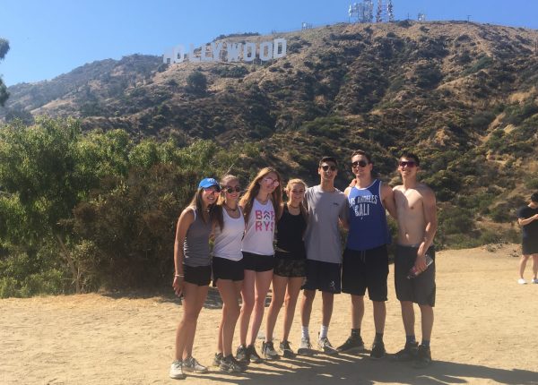 ACA students in front of Hollywood sign