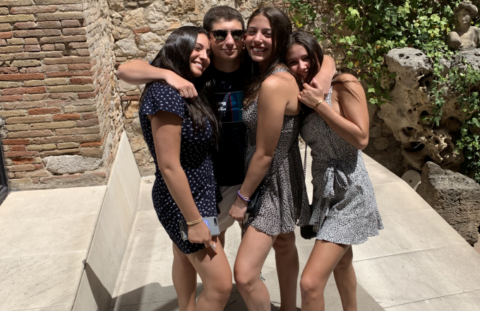 group of students in Barcelona Spain