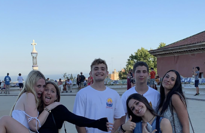 Students at Sagrada Familia Barcelona Spain Study Abroad Program