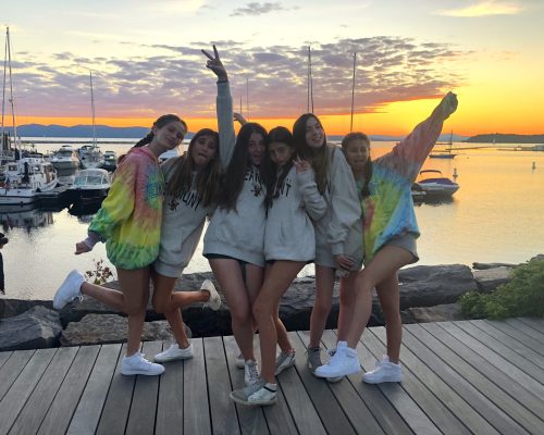 Students at Sunset at Burlington, Vermont Pre-College Summer Program