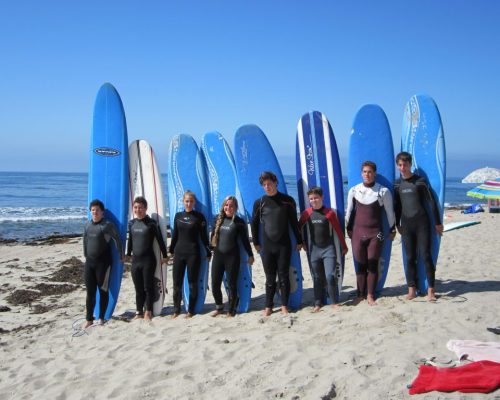 surfing at zuma beach
