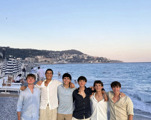 Boys in Nice France Beach