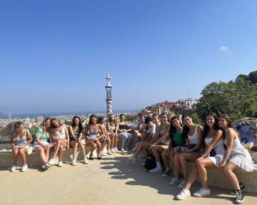 Students at Park Guell