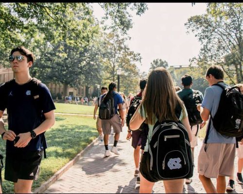 UNC students on campus