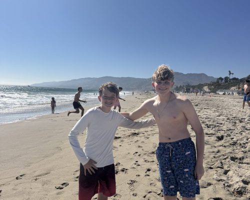 boys at beach malibu pepperdine MS