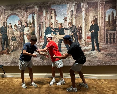 boys in museum florence