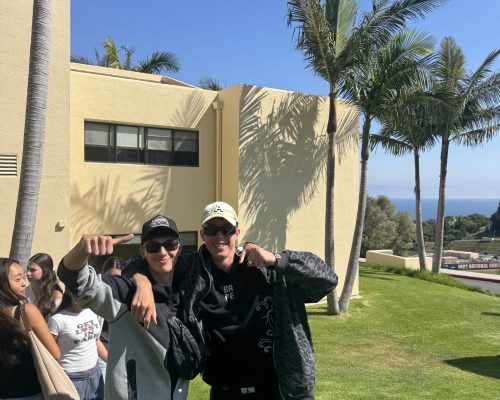 boys outside dorm malibu pepperdine