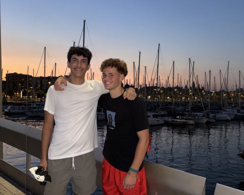 boys sunset barcelona