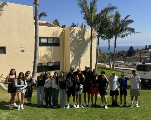 group outside dorm malibu pepperdine