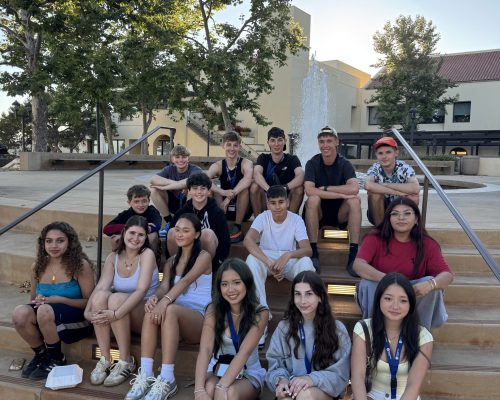 pepperdine malibu group on stairs
