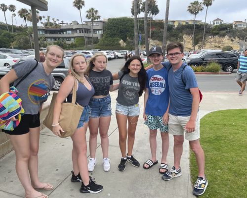 students at the beach LA