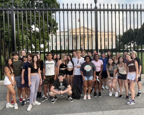 students in front of capital 2021